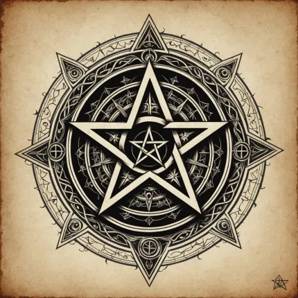 Всё о пентаграмма тату: история, факты и современные тренды