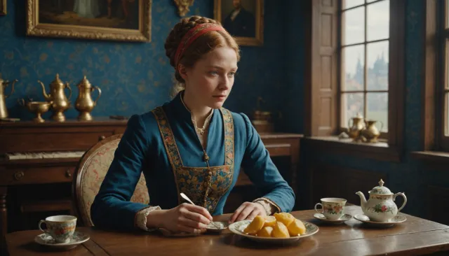 Погружение в художественный мир Бориса Кустодиева: Картина «Купчиха за чаем»